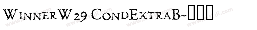 WinnerW29 CondExtraB字体转换